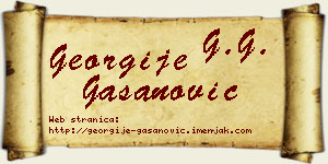 Georgije Gašanović vizit kartica